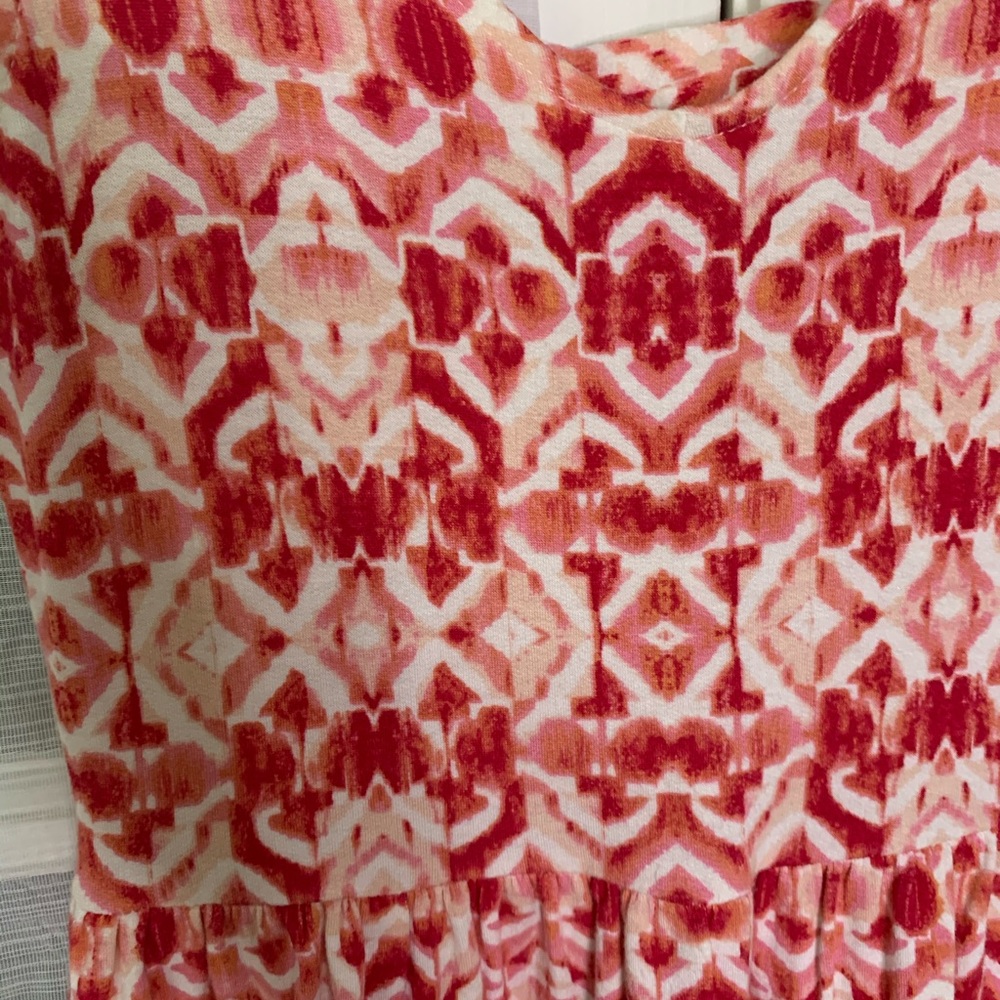 Pink Patterned Summer Dress - Picture 3 of 5